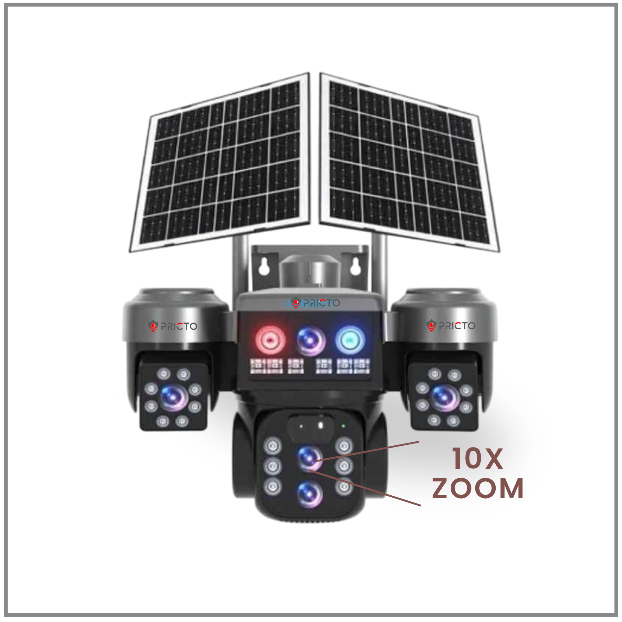 Three Lens 10X Zoom Solar Camera